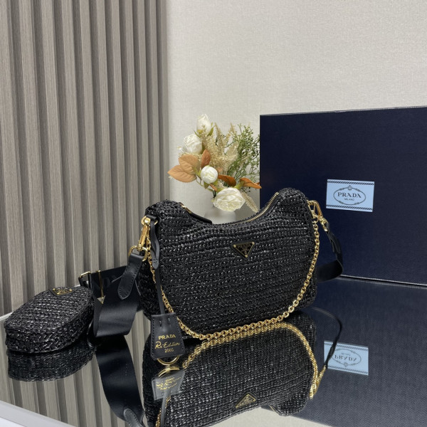 Prada Re-Edition 2005 crochet bag-23*16*7CM [1BH204-07] CELINE CHANEL ACCESSORIES LOEWE SHOES LOUIS VUITTON DIRO YSL OTHER BRAND HANDBAGS BALENCIAGA BOTTEGA VENETA GOYARD HERMES BURBERRY VALENTINO GUCCI FENDI MIUMIU CHLOE PRADA BVLGARI SUITCASE NEW ARRIVAL 