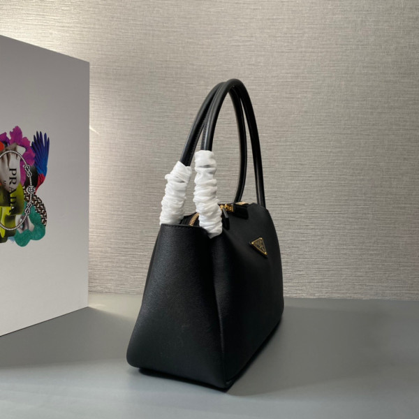 Prada leather handbag-28*18*11CM [1BA444-01] CELINE CHANEL ACCESSORIES LOEWE SHOES LOUIS VUITTON DIRO YSL OTHER BRAND HANDBAGS BALENCIAGA BOTTEGA VENETA GOYARD HERMES BURBERRY VALENTINO GUCCI FENDI MIUMIU CHLOE PRADA BVLGARI SUITCASE NEW ARRIVAL 