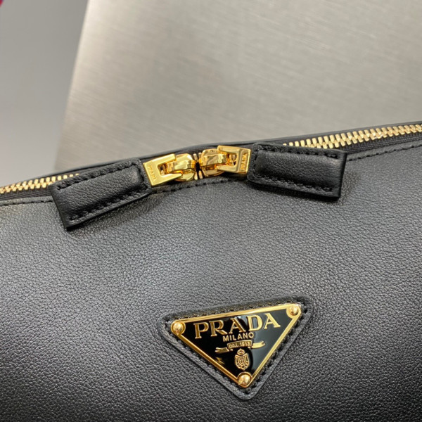Prada leather handbag-28*18*11CM [1BA444-01] CELINE CHANEL ACCESSORIES LOEWE SHOES LOUIS VUITTON DIRO YSL OTHER BRAND HANDBAGS BALENCIAGA BOTTEGA VENETA GOYARD HERMES BURBERRY VALENTINO GUCCI FENDI MIUMIU CHLOE PRADA BVLGARI SUITCASE NEW ARRIVAL 