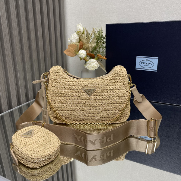 Prada Re-Edition 2005 crochet bag-23*16*7CM (image for) Prada Re-Edition 2005 crochet bag-23*16*7CM