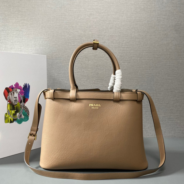 (image for) Prada Buckle leather handbag with double belt-35*25*14CM