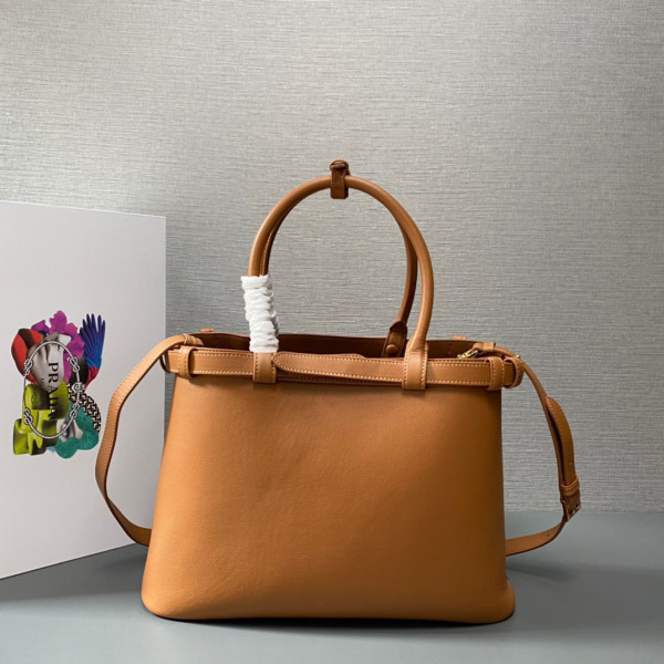 (image for) Prada Buckle leather handbag with double belt-35*25*14CM