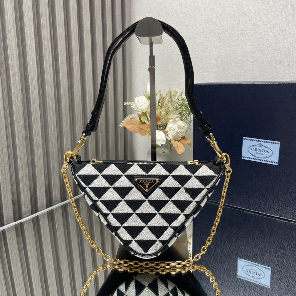 (image for) Prada Triangular sequined pouch-26*16*13CM
