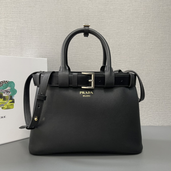 (image for) Prada Buckle large leather handbag with belt-32*23*11CM