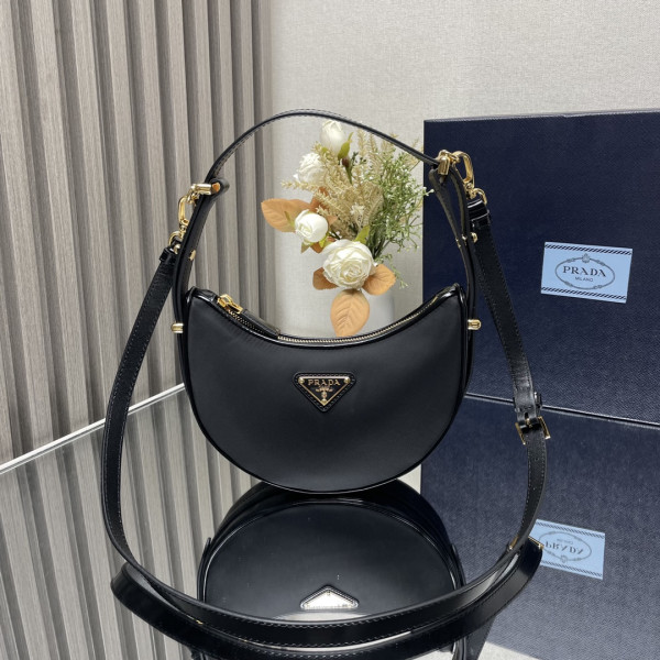 (image for) Prada Arqué leather shoulder bag-18*16*5cm