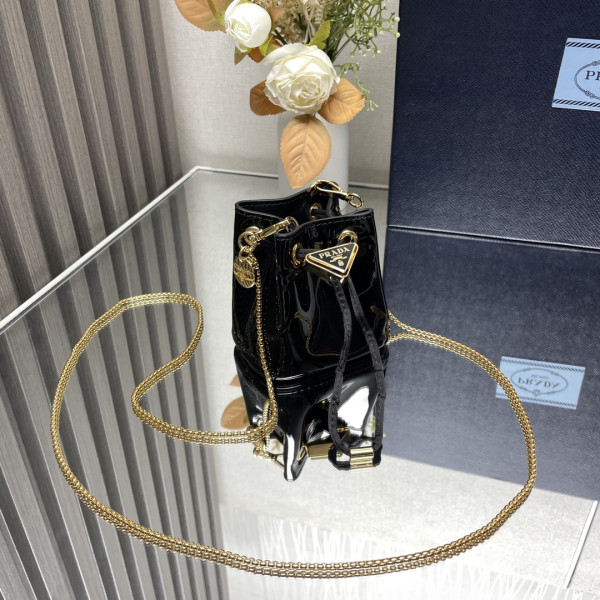 PRADA Shearling Bucket Bag-9-9-6cm (image for) PRADA Shearling Bucket Bag-9-9-6cm