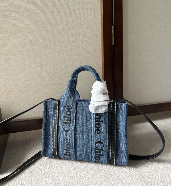 (image for) CHLO? SMALL woody tote bag-20*14*6cm