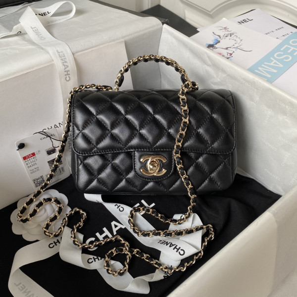 CL FLAP BAG WITH TOP HANDLE-18CM [AS4101-05] CELINE CHANEL ACCESSORIES LOEWE SHOES LOUIS VUITTON DIRO YSL OTHER BRAND HANDBAGS BALENCIAGA BOTTEGA VENETA GOYARD HERMES BURBERRY VALENTINO GUCCI FENDI MIUMIU CHLOE PRADA BVLGARI SUITCASE NEW ARRIVAL 
