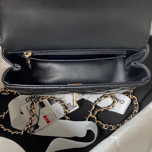 CL FLAP BAG WITH TOP HANDLE-18CM [AS4101-05] CELINE CHANEL ACCESSORIES LOEWE SHOES LOUIS VUITTON DIRO YSL OTHER BRAND HANDBAGS BALENCIAGA BOTTEGA VENETA GOYARD HERMES BURBERRY VALENTINO GUCCI FENDI MIUMIU CHLOE PRADA BVLGARI SUITCASE NEW ARRIVAL 