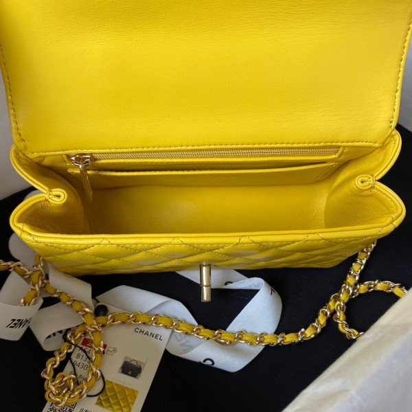 CL FLAP BAG WITH TOP HANDLE-18CM [AS4140-02] CELINE CHANEL ACCESSORIES LOEWE SHOES LOUIS VUITTON DIRO YSL OTHER BRAND HANDBAGS BALENCIAGA BOTTEGA VENETA GOYARD HERMES BURBERRY VALENTINO GUCCI FENDI MIUMIU CHLOE PRADA BVLGARI SUITCASE NEW ARRIVAL 