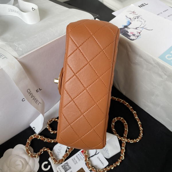 CL FLAP BAG WITH TOP HANDLE-18CM [AS4140-01] CELINE CHANEL ACCESSORIES LOEWE SHOES LOUIS VUITTON DIRO YSL OTHER BRAND HANDBAGS BALENCIAGA BOTTEGA VENETA GOYARD HERMES BURBERRY VALENTINO GUCCI FENDI MIUMIU CHLOE PRADA BVLGARI SUITCASE NEW ARRIVAL 