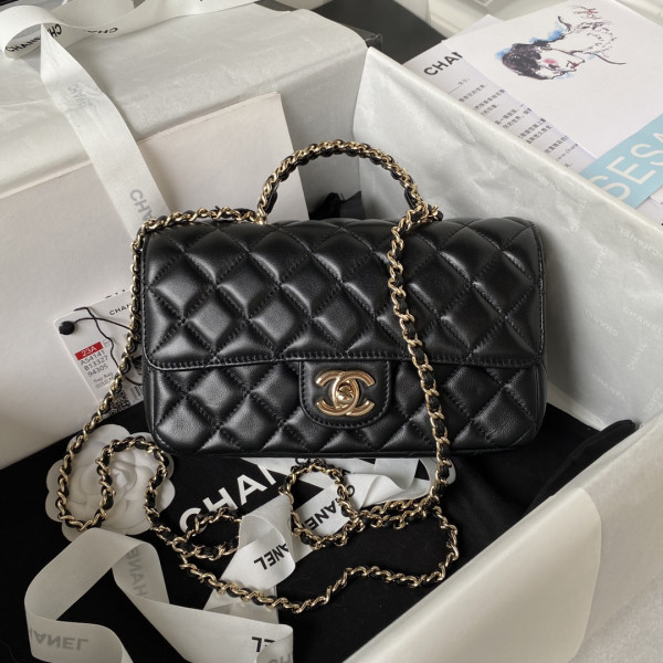 CL FLAP BAG WITH TOP HANDLE-21CM [AS4141-05] CELINE CHANEL ACCESSORIES LOEWE SHOES LOUIS VUITTON DIRO YSL OTHER BRAND HANDBAGS BALENCIAGA BOTTEGA VENETA GOYARD HERMES BURBERRY VALENTINO GUCCI FENDI MIUMIU CHLOE PRADA BVLGARI SUITCASE NEW ARRIVAL 