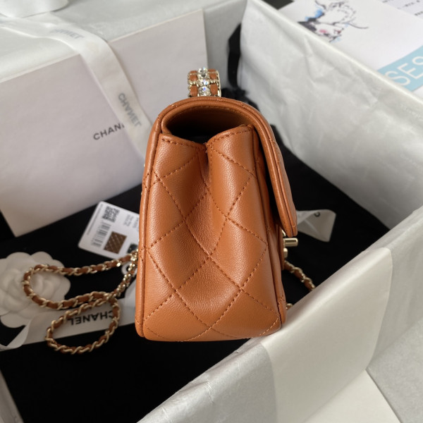 CL FLAP BAG WITH TOP HANDLE-21CM [AS4141-03] CELINE CHANEL ACCESSORIES LOEWE SHOES LOUIS VUITTON DIRO YSL OTHER BRAND HANDBAGS BALENCIAGA BOTTEGA VENETA GOYARD HERMES BURBERRY VALENTINO GUCCI FENDI MIUMIU CHLOE PRADA BVLGARI SUITCASE NEW ARRIVAL 