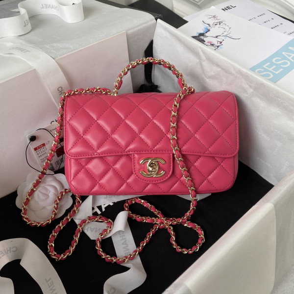 CL FLAP BAG WITH TOP HANDLE-21CM [AS4141-01] CELINE CHANEL ACCESSORIES LOEWE SHOES LOUIS VUITTON DIRO YSL OTHER BRAND HANDBAGS BALENCIAGA BOTTEGA VENETA GOYARD HERMES BURBERRY VALENTINO GUCCI FENDI MIUMIU CHLOE PRADA BVLGARI SUITCASE NEW ARRIVAL 