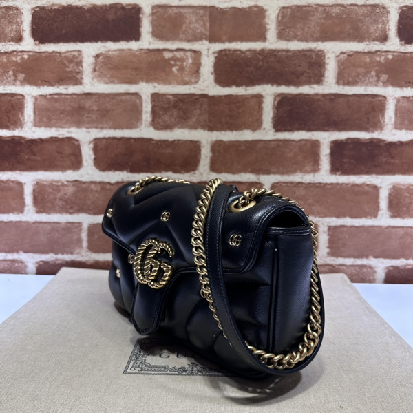 GUCCI GG Marmont SMALL shoulder bag [443497-02] CELINE CHANEL ACCESSORIES LOEWE SHOES LOUIS VUITTON DIRO YSL OTHER BRAND HANDBAGS BALENCIAGA BOTTEGA VENETA GOYARD HERMES BURBERRY VALENTINO GUCCI FENDI MIUMIU CHLOE PRADA BVLGARI SUITCASE NEW ARRIVAL 