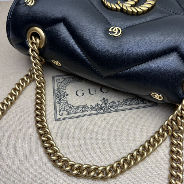 GUCCI GG Marmont SMALL shoulder bag [443497-02] CELINE CHANEL ACCESSORIES LOEWE SHOES LOUIS VUITTON DIRO YSL OTHER BRAND HANDBAGS BALENCIAGA BOTTEGA VENETA GOYARD HERMES BURBERRY VALENTINO GUCCI FENDI MIUMIU CHLOE PRADA BVLGARI SUITCASE NEW ARRIVAL 