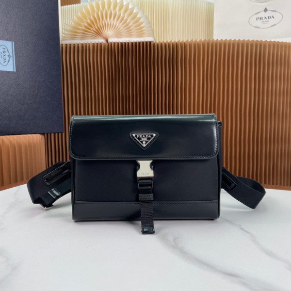 (image for) PRADA Re-Nylon and leather shoulder bag
