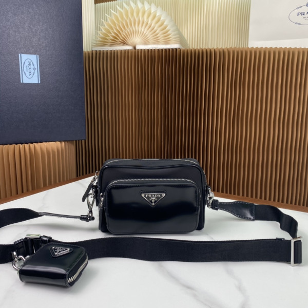 (image for) PRADA Re-Nylon and brushed leather shoulder bag