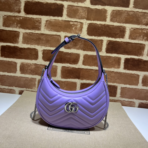 (image for) GUCCI GG Marmont half-moon-shaped mini bag