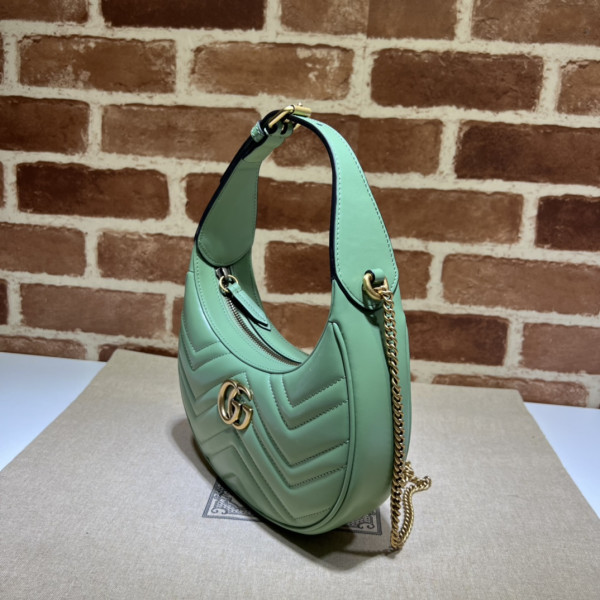 (image for) GUCCI GG Marmont half-moon-shaped mini bag