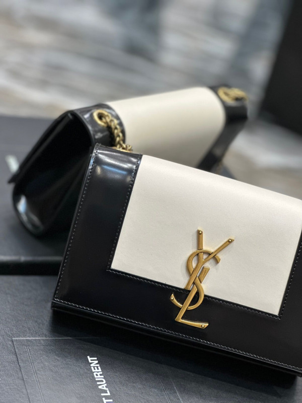 YSL Kate small two-tone leather shoulder bag [C1MA2-020733] CELINE CHANEL ACCESSORIES LOEWE SHOES LOUIS VUITTON DIRO YSL OTHER BRAND HANDBAGS BALENCIAGA BOTTEGA VENETA GOYARD HERMES BURBERRY VALENTINO GUCCI FENDI MIUMIU CHLOE PRADA BVLGARI SUITCASE NEW ARRIVAL 