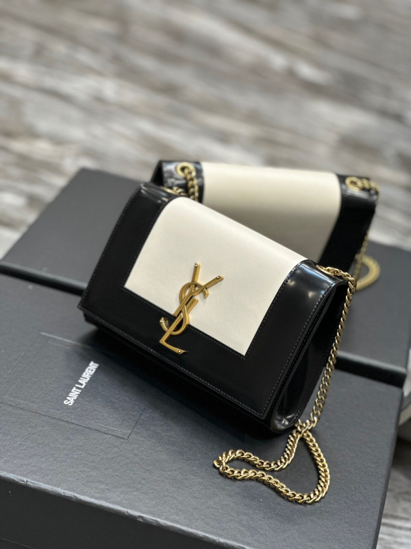 YSL Kate small two-tone leather shoulder bag [C1MA2-020733] CELINE CHANEL ACCESSORIES LOEWE SHOES LOUIS VUITTON DIRO YSL OTHER BRAND HANDBAGS BALENCIAGA BOTTEGA VENETA GOYARD HERMES BURBERRY VALENTINO GUCCI FENDI MIUMIU CHLOE PRADA BVLGARI SUITCASE NEW ARRIVAL 