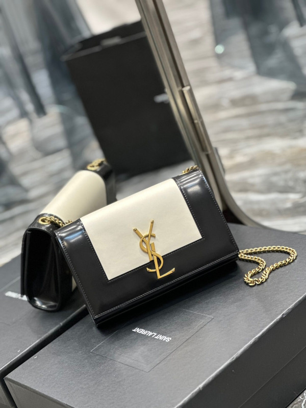 YSL Kate small two-tone leather shoulder bag [C1MA2-020733] CELINE CHANEL ACCESSORIES LOEWE SHOES LOUIS VUITTON DIRO YSL OTHER BRAND HANDBAGS BALENCIAGA BOTTEGA VENETA GOYARD HERMES BURBERRY VALENTINO GUCCI FENDI MIUMIU CHLOE PRADA BVLGARI SUITCASE NEW ARRIVAL 