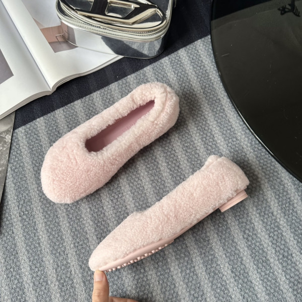 BOTTEGA VENETA Atomic shearling-trimmed ballet flats [C1MA2-031646] CELINE CHANEL ACCESSORIES LOEWE SHOES LOUIS VUITTON DIRO YSL OTHER BRAND HANDBAGS BALENCIAGA BOTTEGA VENETA GOYARD HERMES BURBERRY VALENTINO GUCCI FENDI MIUMIU CHLOE PRADA BVLGARI SUITCASE NEW ARRIVAL 