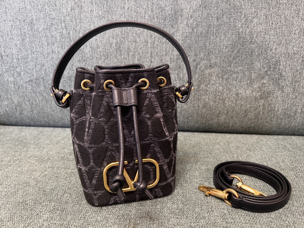 (image for) VALENTINO VLOGO Iconographe Mini Canvas Bucket Bag