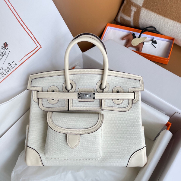 HERMES Cargo Birkin Bag Canvas and Swift 25 [C1M75-030614] CELINE CHANEL ACCESSORIES LOEWE SHOES LOUIS VUITTON DIRO YSL OTHER BRAND HANDBAGS BALENCIAGA BOTTEGA VENETA GOYARD HERMES BURBERRY VALENTINO GUCCI FENDI MIUMIU CHLOE PRADA BVLGARI SUITCASE NEW ARRIVAL 