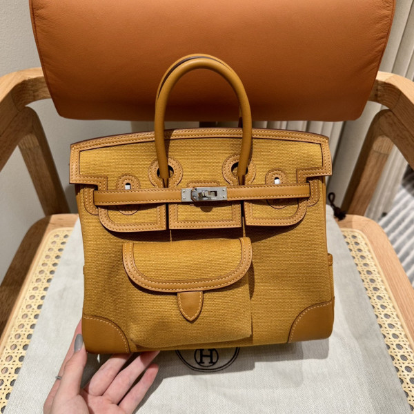 HERMES Cargo Birkin Bag Canvas and Swift 25 [C1M75-030312] CELINE CHANEL ACCESSORIES LOEWE SHOES LOUIS VUITTON DIRO YSL OTHER BRAND HANDBAGS BALENCIAGA BOTTEGA VENETA GOYARD HERMES BURBERRY VALENTINO GUCCI FENDI MIUMIU CHLOE PRADA BVLGARI SUITCASE NEW ARRIVAL 