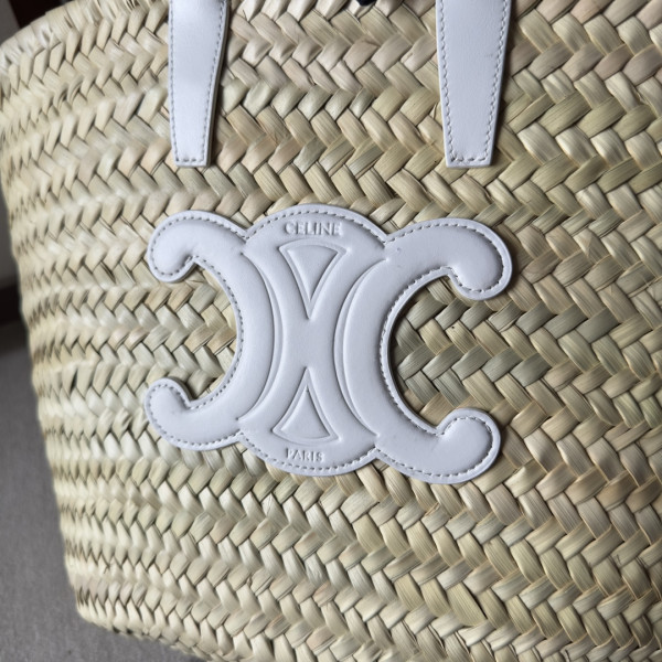 CELIN* TRIOMPHE CELIN* CLASSIC PANIER IN PALM LEAVES AND CALFSKIN [C1M4M-083903] CELINE CHANEL ACCESSORIES LOEWE SHOES LOUIS VUITTON DIRO YSL OTHER BRAND HANDBAGS BALENCIAGA BOTTEGA VENETA GOYARD HERMES BURBERRY VALENTINO GUCCI FENDI MIUMIU CHLOE PRADA BVLGARI SUITCASE NEW ARRIVAL 