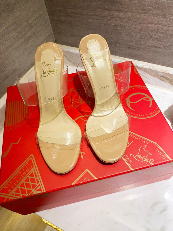 Christian Louboutin Just Nothing Illusion Red Sole Sandals (image for) Christian Louboutin Just Nothing Illusion Red Sole Sandals