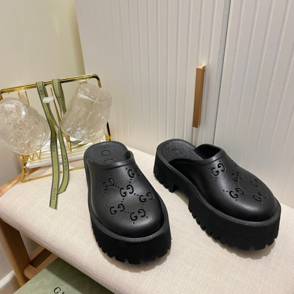 (image for) Women's platform perforated G sandal