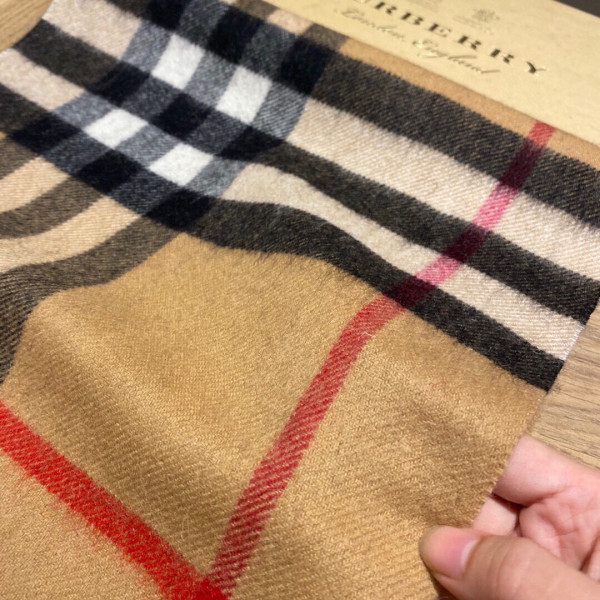 Burberry Check Cashmere Scarf (image for) Burberry Check Cashmere Scarf