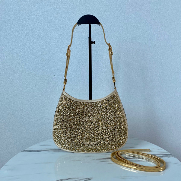 (image for) PRADA Cleo satin bag with appliqués