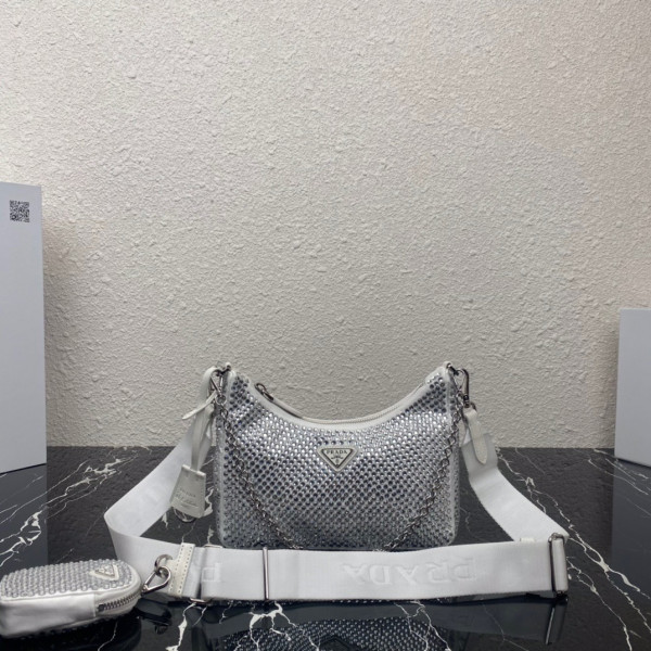 (image for) Prada Re-Edition 2005 satin bag with crystals