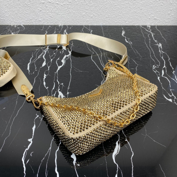 (image for) Prada Re-Edition 2005 satin bag with crystals