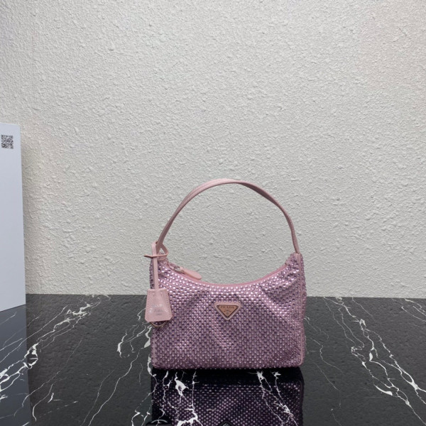 (image for) PRADA Satin mini-bag with artificial crystals