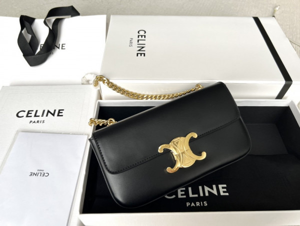 CELIN* CHAIN SHOULDER BAG TRIOMPHE [112183BF4.38NO] CELINE CHANEL ACCESSORIES LOEWE SHOES LOUIS VUITTON DIRO YSL OTHER BRAND HANDBAGS BALENCIAGA BOTTEGA VENETA GOYARD HERMES BURBERRY VALENTINO GUCCI FENDI MIUMIU CHLOE PRADA BVLGARI SUITCASE NEW ARRIVAL 