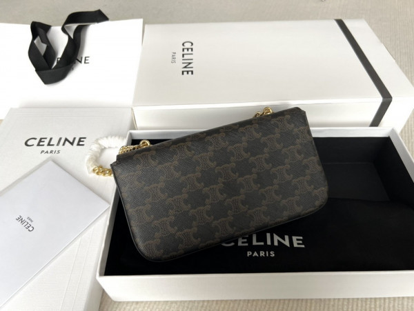 CELIN* CHAIN SHOULDER BAG TRIOMPHE [197992DQW.04LU] CELINE CHANEL ACCESSORIES LOEWE SHOES LOUIS VUITTON DIRO YSL OTHER BRAND HANDBAGS BALENCIAGA BOTTEGA VENETA GOYARD HERMES BURBERRY VALENTINO GUCCI FENDI MIUMIU CHLOE PRADA BVLGARI SUITCASE NEW ARRIVAL 