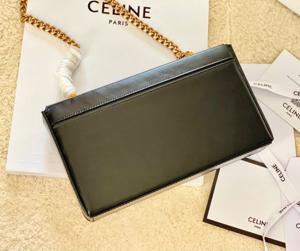 (image for) CELIN* CHAIN BOX TRIOMPHE BAG IN SHINY CALFSKIN