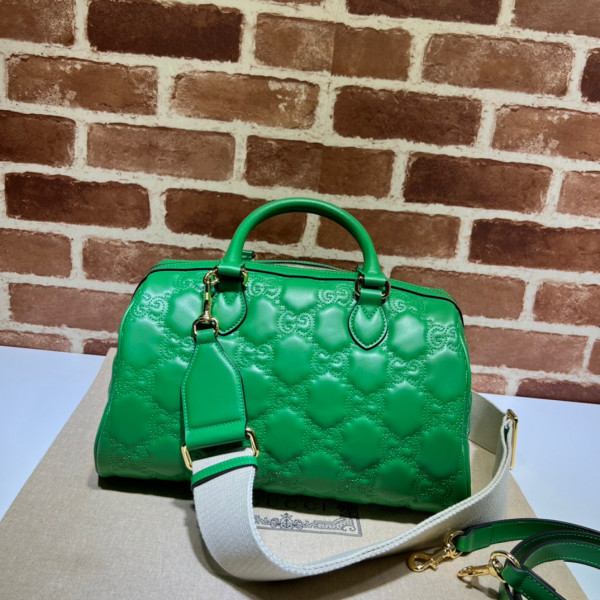 (image for) GUCCI GG matelassé leather top handle bag