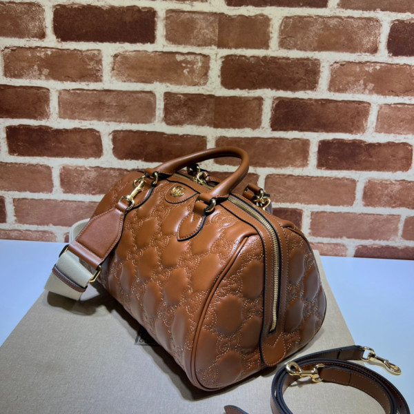 (image for) GUCCI GG matelassé leather top handle bag