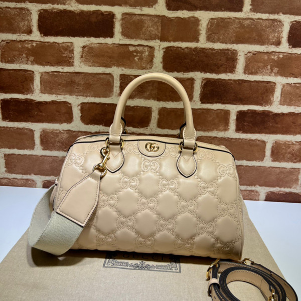 (image for) GUCCI GG matelassé leather top handle bag
