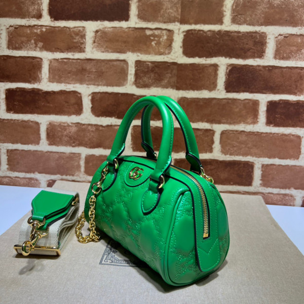 (image for) GUCCI GG matelassé leather top handle bag