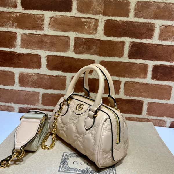 (image for) GUCCI GG matelassé leather top handle bag