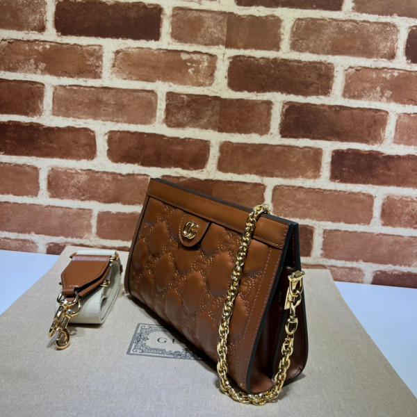 (image for) GUCCI GG matelassé leather shoulder bag