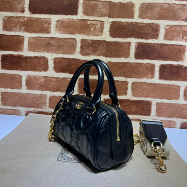(image for) GUCCI GG matelassé leather top handle bag