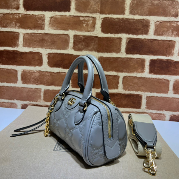 (image for) GUCCI GG matelassé leather top handle bag